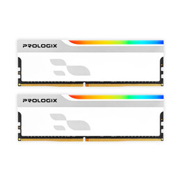 Модуль памяти DDR4 2x8GB/3600 Prologix Onyx White RGB (PRO16GB3600YWR4K)