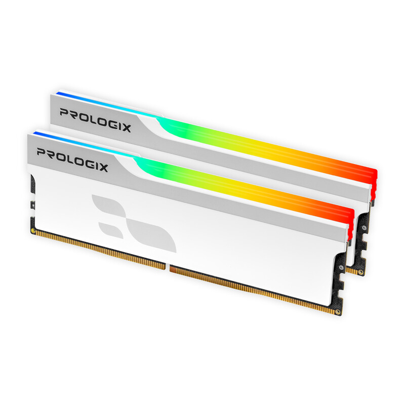 Модуль памяти DDR4 2x8GB/3600 Prologix Onyx White RGB (PRO16GB3600YWR4K)
