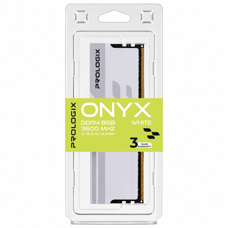 Модуль памяти DDR4 8GB/3600 Prologix Onyx White (PRO8GB3600YW4)