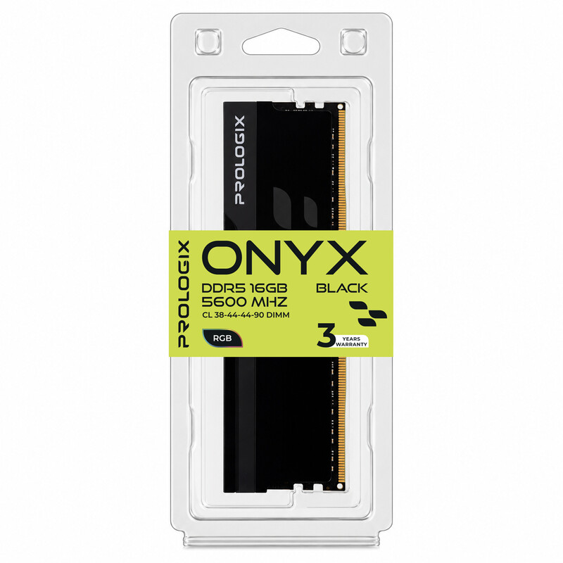 Модуль пам`ятi DDR5 16GB/5600 Prologix Onyx Black RGB (PRO16GB5600YBR5)