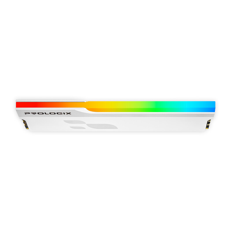 Модуль пам`ятi DDR5 16GB/5600 Prologix Onyx White RGB (PRO16GB5600YWR5)
