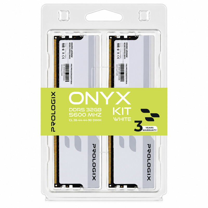 Модуль пам`ятi DDR5 2x16GB/5600 Prologix Onyx White (PRO32GB5600YW5K)