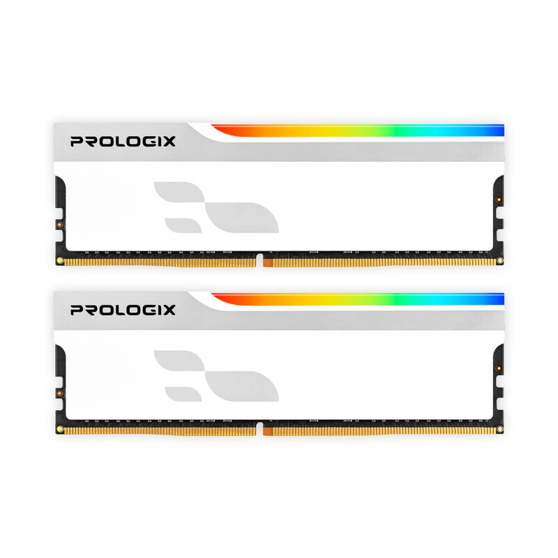 Модуль пам`ятi DDR5 2x16GB/5600 Prologix Onyx White RGB (PRO32GB5600YWR5K)