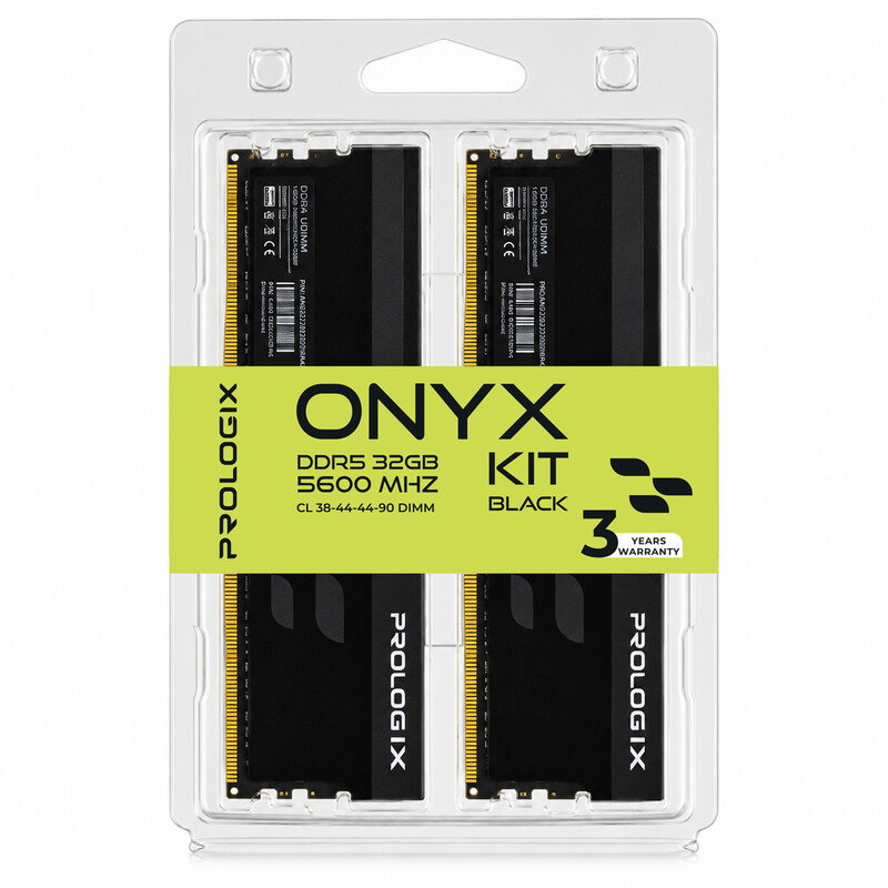 Модуль пам`ятi DDR5 2x16GB/5600 Prologix Onyx Black (PRO32GB5600YB5K)