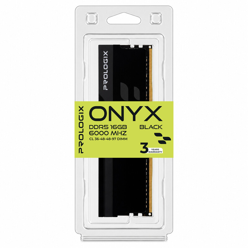 Модуль пам`ятi DDR5 16GB/6000 Prologix Onyx Black (PRO16GB6000YB5)