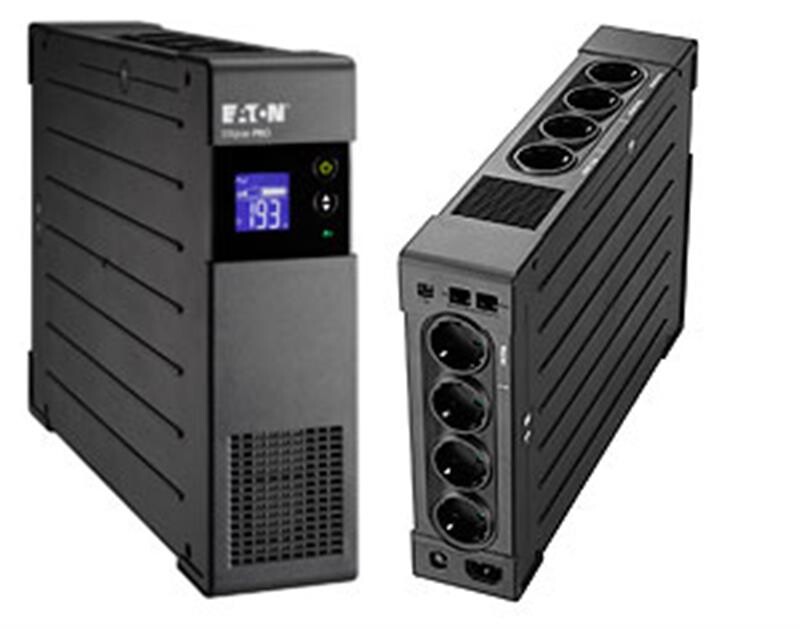 ИБП Eaton Ellipse PRO 1600 DIN, Lin.int., 8 x Schuko, USB, LCD, металл (ELP1600DIN)