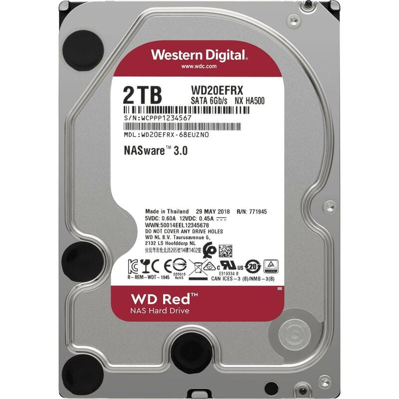 Накопитель HDD SATA 2.0TB WD Red NAS 5400rpm 256MB (WD20EFAX)