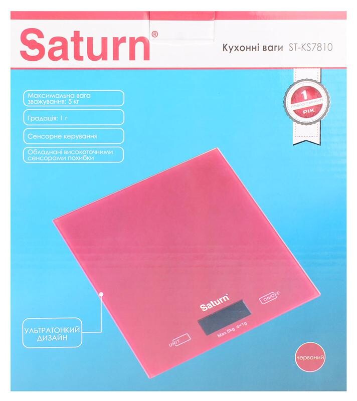 Весы кухонные Saturn ST-KS7810 Red