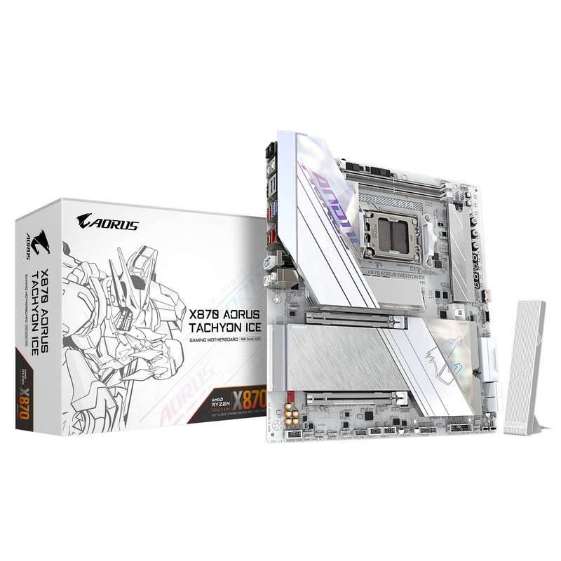 Материнська плата Gigabyte X870 Aorus Tachyon Ice Socket AM5