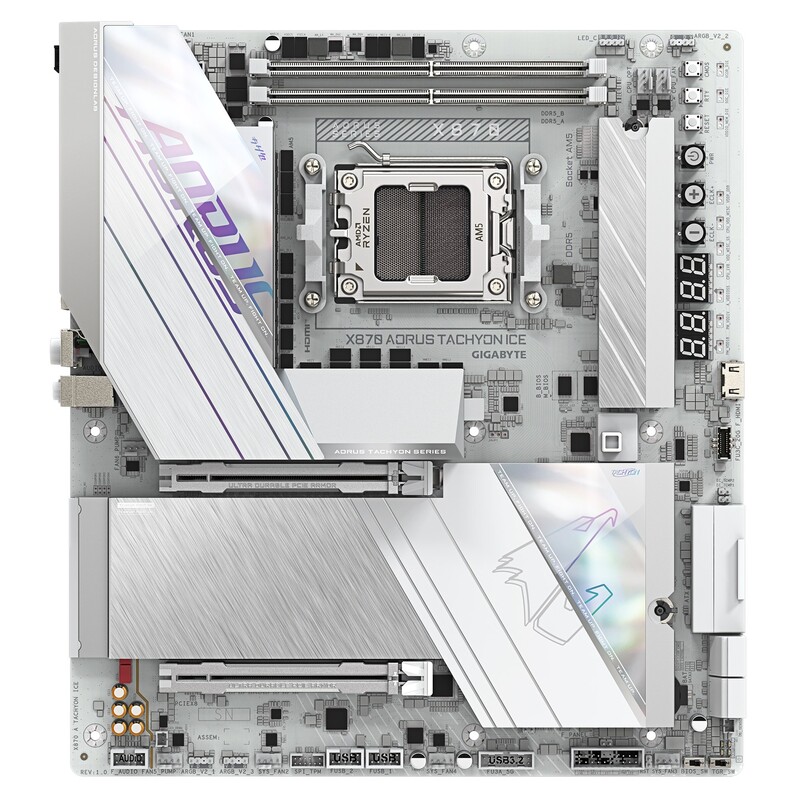 Материнська плата Gigabyte X870 Aorus Tachyon Ice Socket AM5