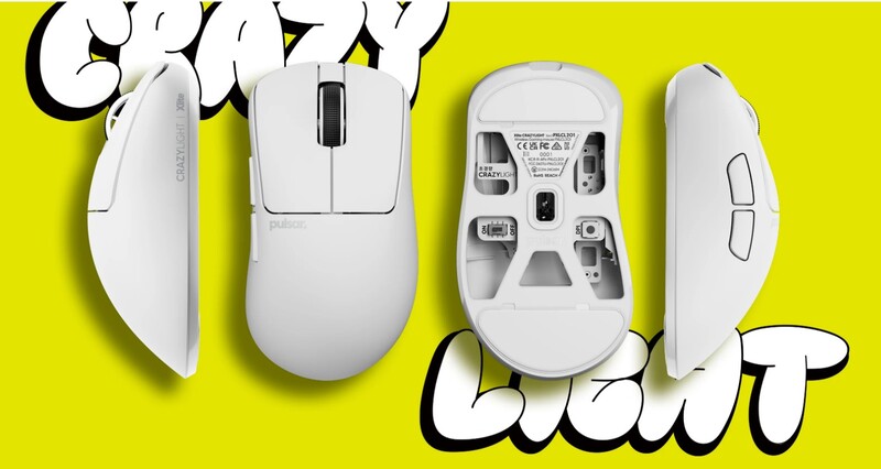 Мышь беспроводная Pulsar Xlite CrazyLight Medium Uyuni White (PXLCL202)