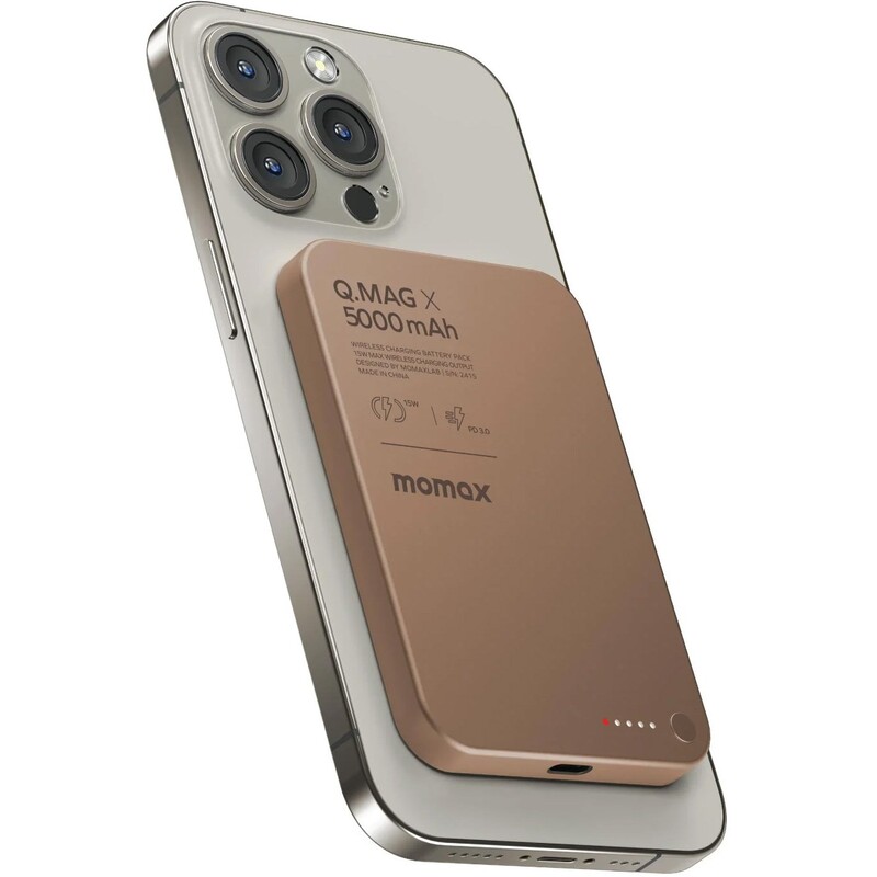 Универсальная мобильная батарея Momax Q.Mag X 5000mAh 20W Titanium (IP116AL2)