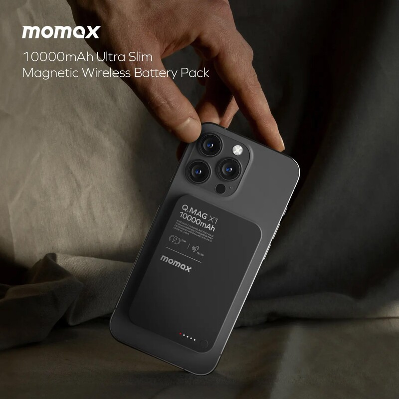 Універсальна мобільна батарея Momax Q.Mag X1 10000mAh 20W Black (IP117AD)
