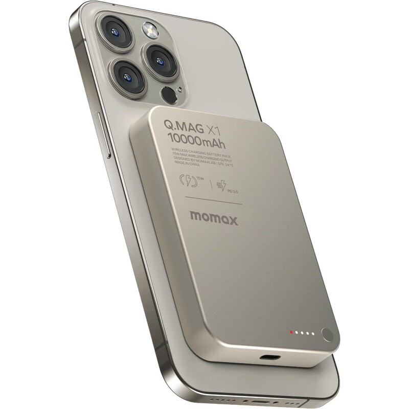 Універсальна мобільна батарея Momax Q.Mag X1 10000mAh 20W Titanium (IP117AE)
