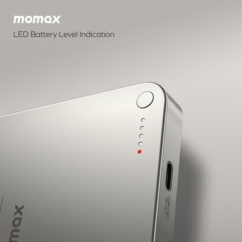 Універсальна мобільна батарея Momax Q.Mag X1 10000mAh 20W Titanium (IP117AE)