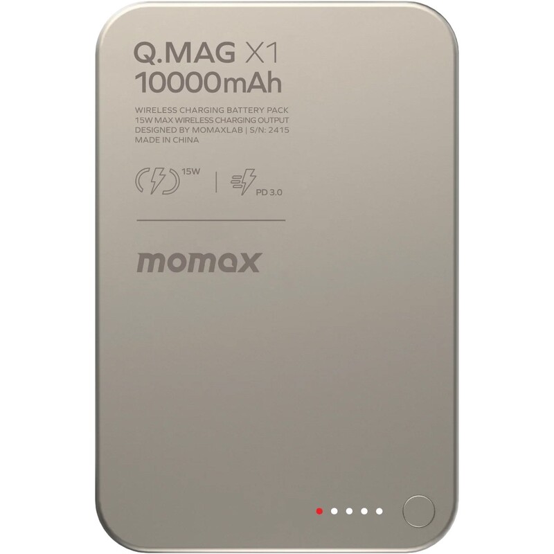 Універсальна мобільна батарея Momax Q.Mag X1 10000mAh 20W Titanium (IP117AE)