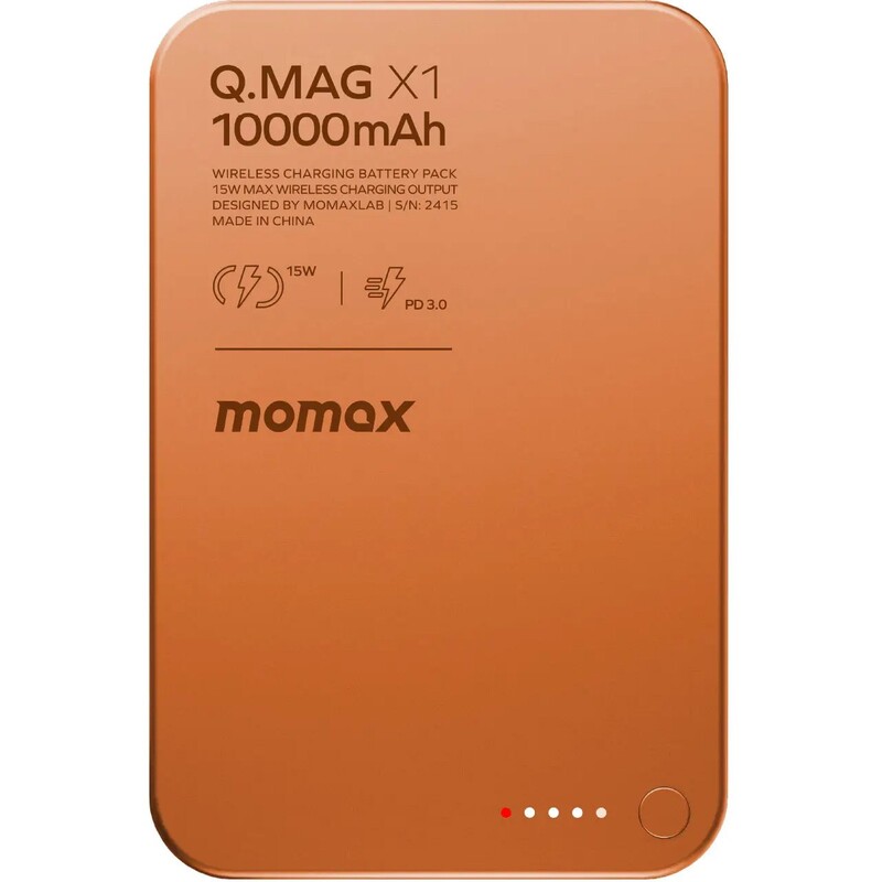 Універсальна мобільна батарея Momax Q.Mag X1 10000mAh 20W Orange (IP117AM)