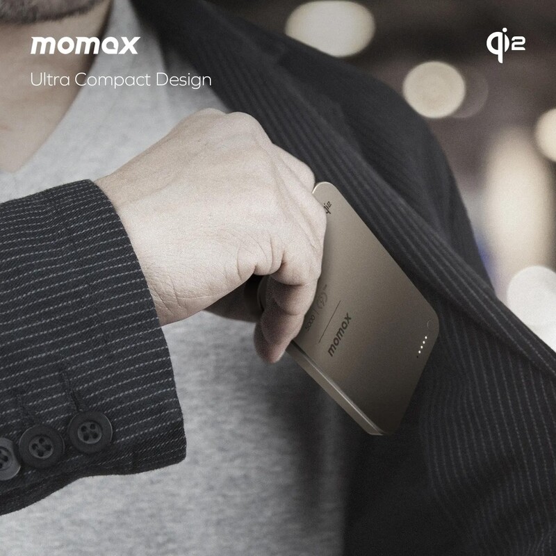 Универсальная мобильная батарея Momax 1-Power Q.Pass Qi2 5000mAh 20W Titanium (IP129Q2L)