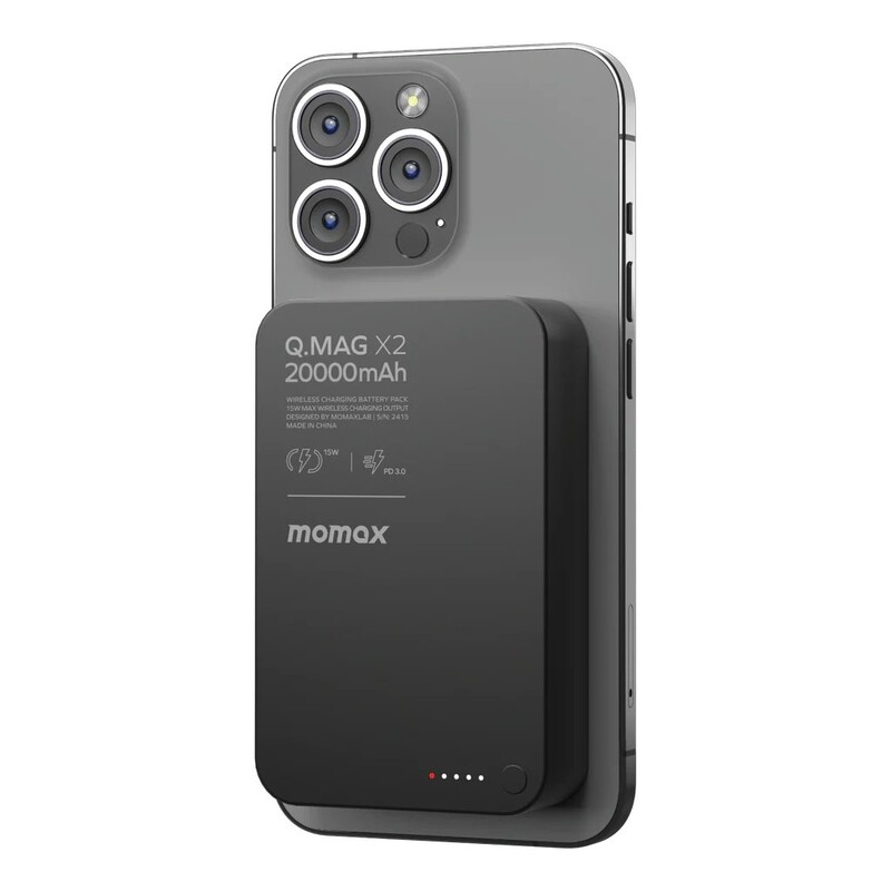 Універсальна мобільна батарея Momax Q.Mag X2 20000mAh 35W Black (IP133D)