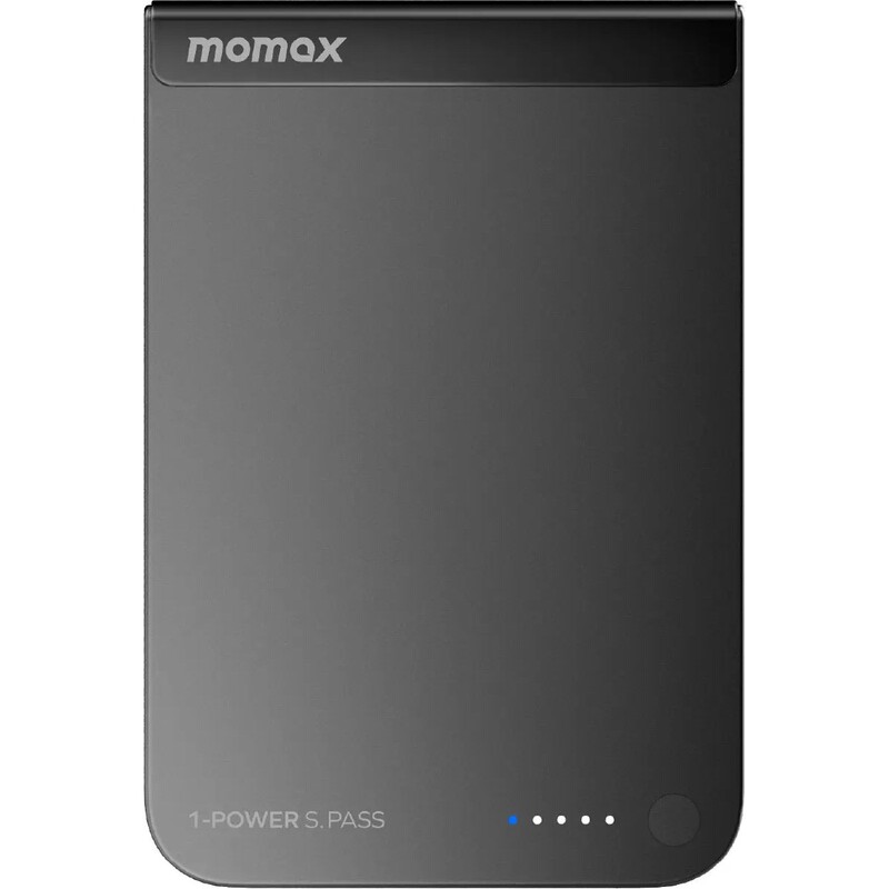 Универсальная мобильная батарея Momax 1-Power S.Pass Qi2 5000mAh 20W Black (IP161Q2D)