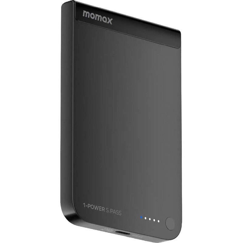 Универсальная мобильная батарея Momax 1-Power S.Pass Qi2 5000mAh 20W Black (IP161Q2D)