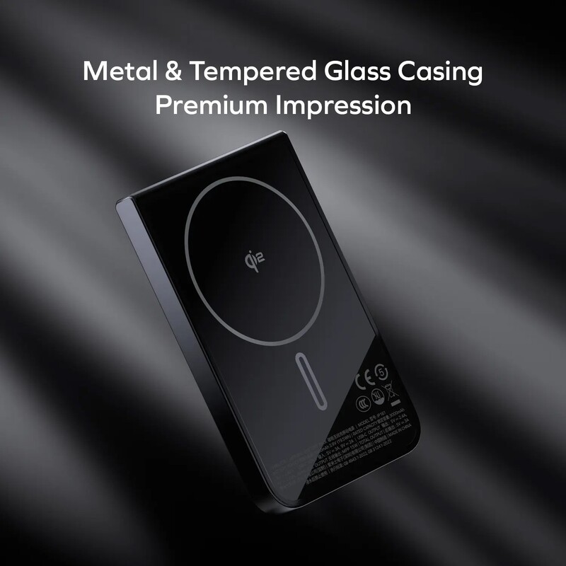 Универсальная мобильная батарея Momax 1-Power S.Pass Qi2 5000mAh 20W Black (IP161Q2D)