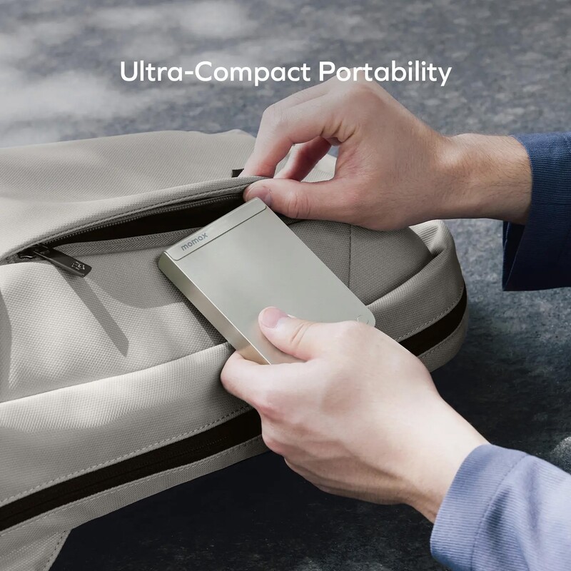 Універсальна мобільна батарея Momax 1-Power S.Pass Qi2 10000mAh 30W Titanium (IP162Q2L)