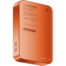 Универсальная мобильная батарея Momax 1-Power Q.Pass2 Qi2 10000mAh 30W Solar Orange (IP168Q22M)
