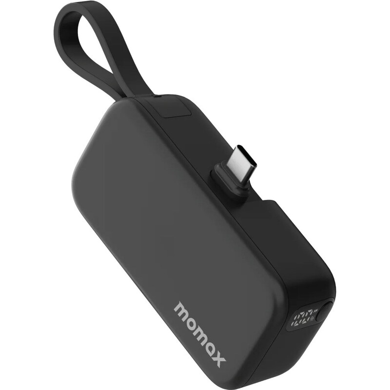 Универсальная мобильная батарея Momax 1-Power Mini 3-in-1 5000mAh 20W USB-C Black (IP130D)