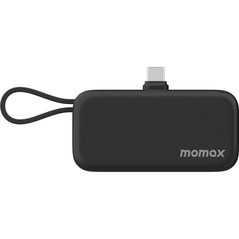 Универсальная мобильная батарея Momax 1-Power Mini 3-in-1 5000mAh 20W USB-C Black (IP130D)