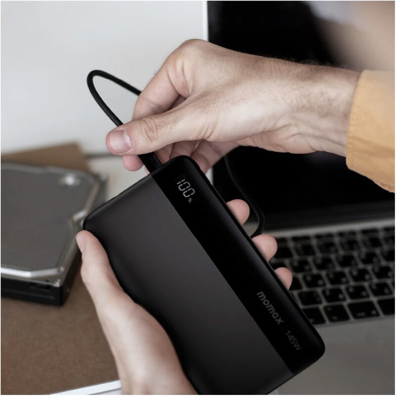 Універсальна мобільна батарея Momax 1-Power Ultra 25000mAh 145W Black (IP150D)