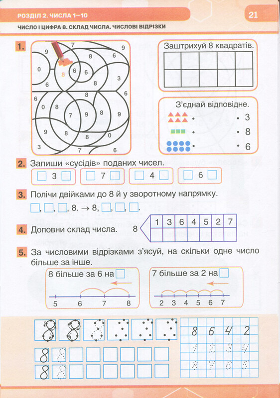 Робочий зошит з математики. 1 клас. Комплект із 2-х частин