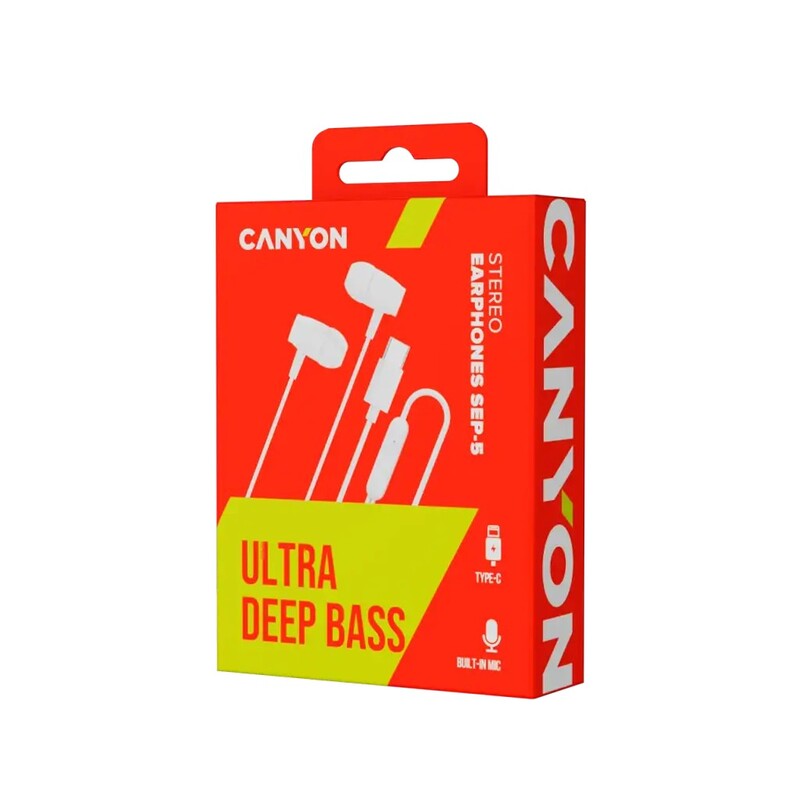Гарнітура Canyon SEP-5 Type-C White (CNS-CEP5W)