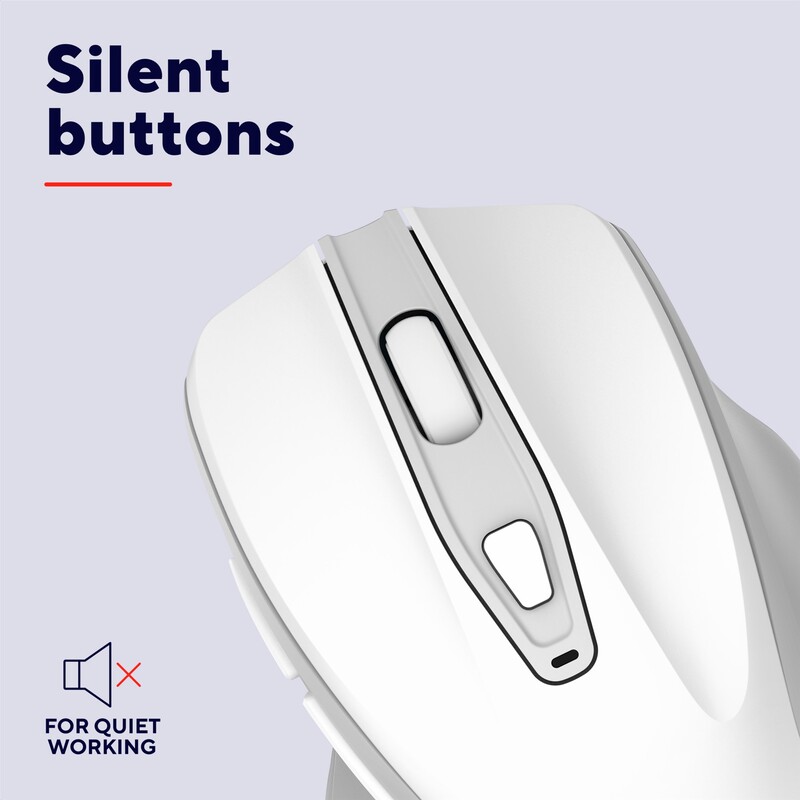 Мышь беспроводная Trust Nito Silent White (25550)