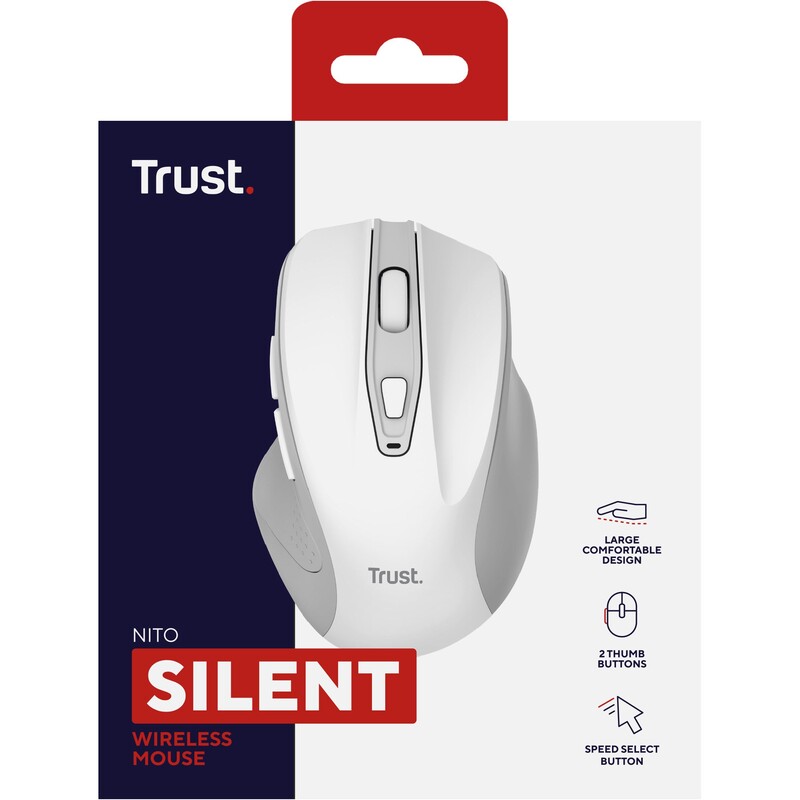 Мышь беспроводная Trust Nito Silent White (25550)