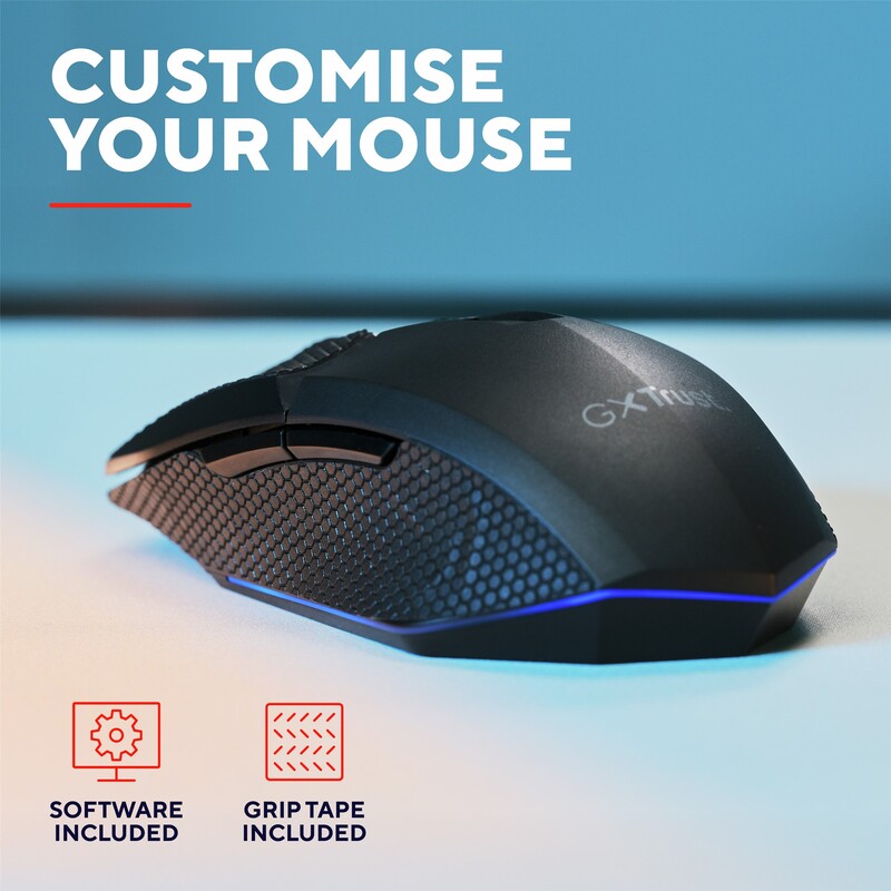 Миша Trust GXT 122 Felox+ Dual Wireless Illuminated Gaming Mouse Black (25748)
