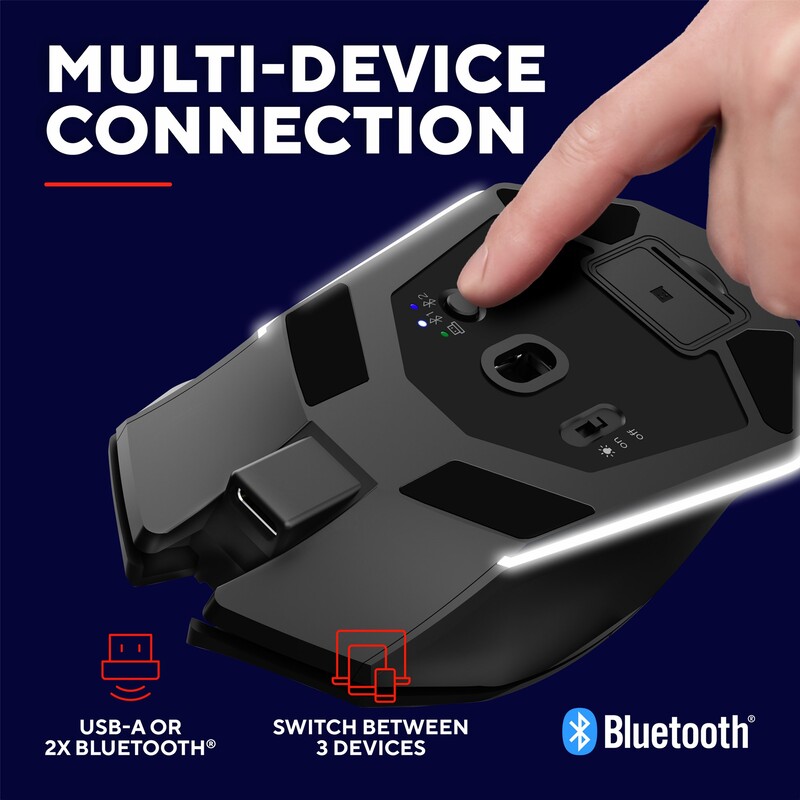 Миша Trust GXT 122 Felox+ Dual Wireless Illuminated Gaming Mouse Black (25748)