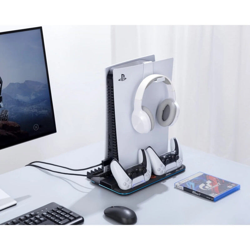 Мультифункциональная зарядная подставка Canyon CS-51 для PS5 Black (CND-CSPS5B-1)