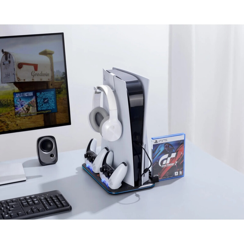 Мультифункциональная зарядная подставка Canyon CS-51 для PS5 Black (CND-CSPS5B-1)
