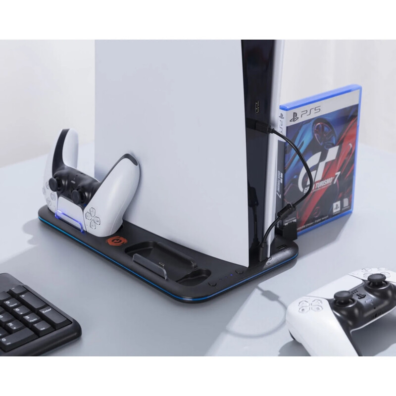 Мультифункциональная зарядная подставка Canyon CS-51 для PS5 Black (CND-CSPS5B-1)