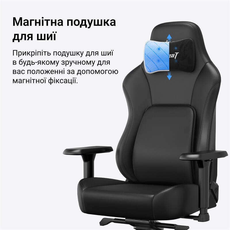 Крісло для геймерів Anda Seat Phantom 4 Pro L Black Fabric (AD18YSDC-72-B-F-B02)