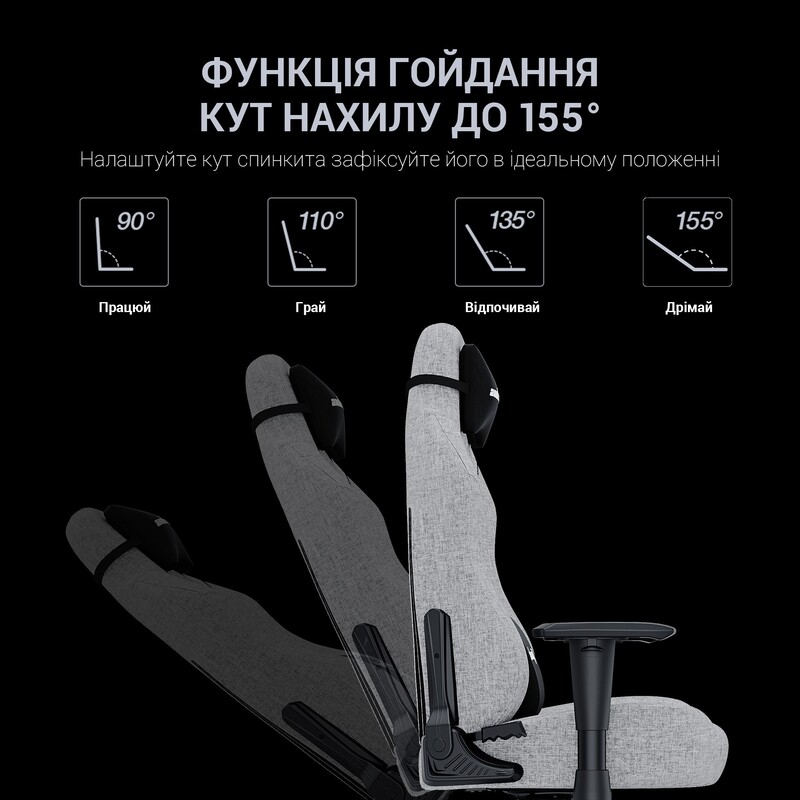 Крісло для геймерів Anda Seat Luna Size L Dark Blue Fabric (AD18-44-S-F)
