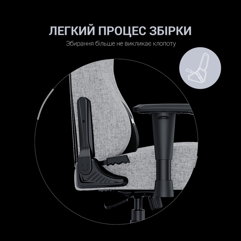 Крісло для геймерів Anda Seat Luna Size L Dark Blue Fabric (AD18-44-S-F)