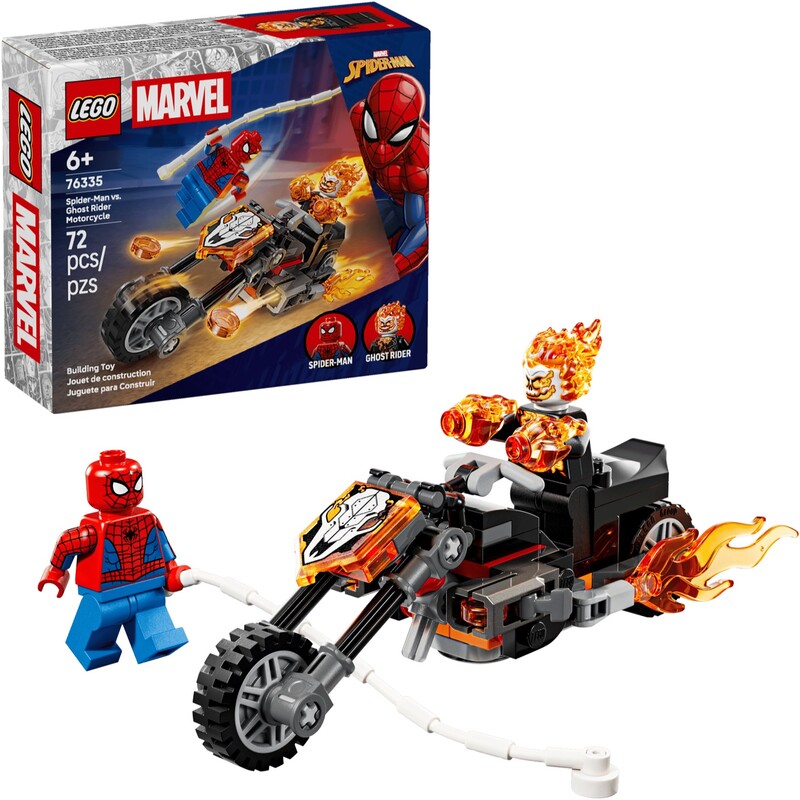 Конструктор LEGO Marvel Super Heroes Человек-паук vs Призрачный всадник на мотоцикле (76335)