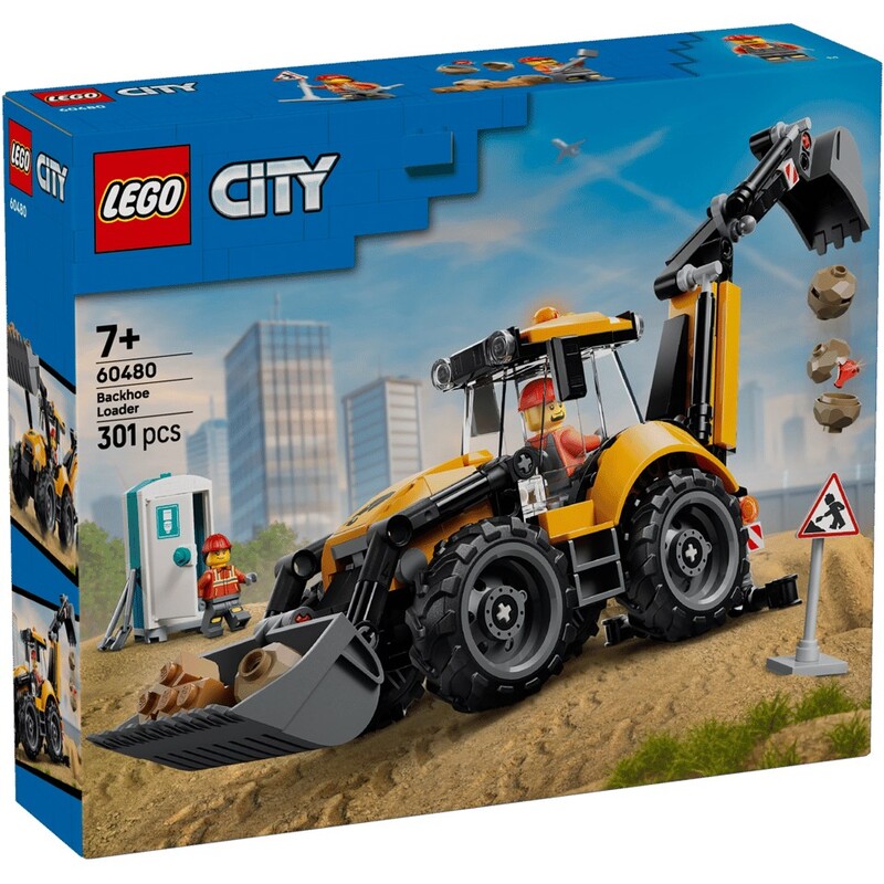 Конструктор LEGO City Желтый экскаватор-погрузчик (60480)