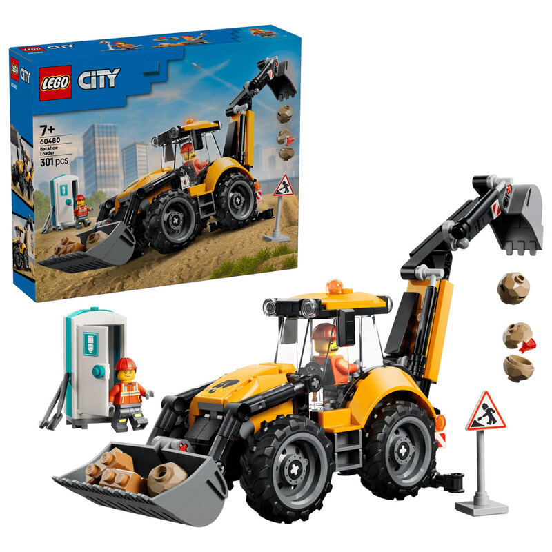 Конструктор LEGO City Желтый экскаватор-погрузчик (60480)