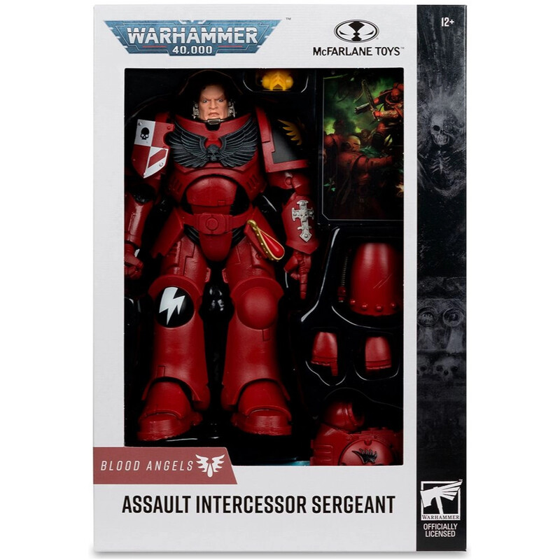 Коллекционная фигурка McFarlane Warhammer 40K Assault Intercessor Sergeant Blood Angel 7IN WV1 (10948)