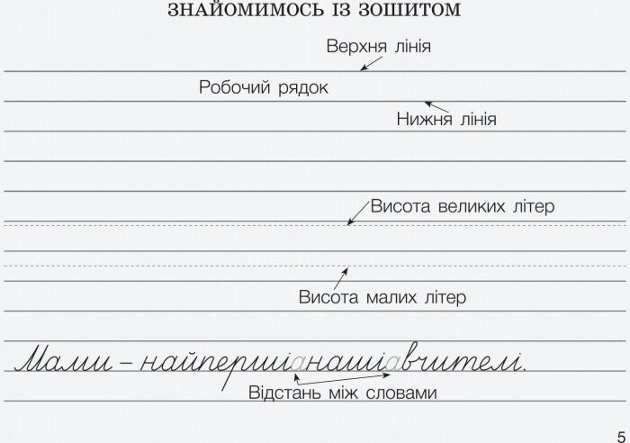 НУШ Учимся писать в широкую линейку / Лариса Шевчук