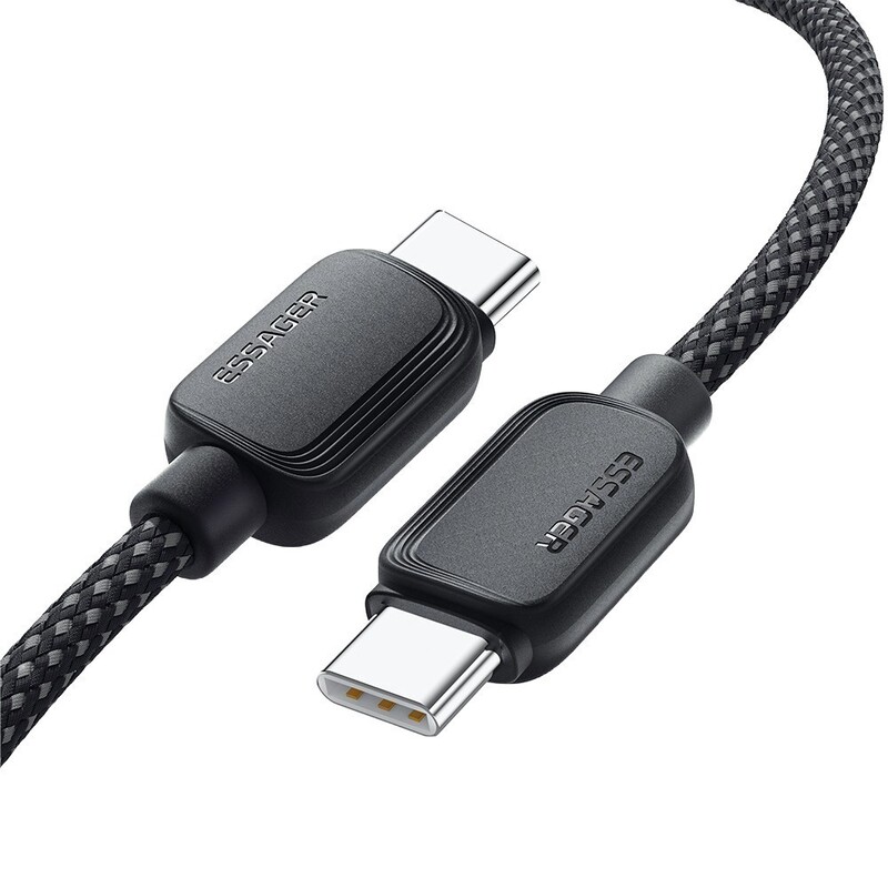 Кабель Essager Breeze USB Type-C - USB Type-C (M/M), 100W, 3 м Black (EXCTT1-WLC01-P)