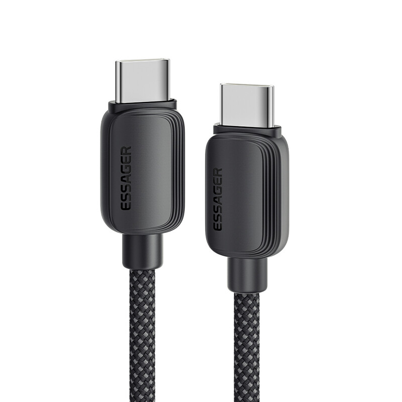Кабель Essager Breeze USB Type-C - USB Type-C (M/M), 100W, 3 м Black (EXCTT1-WLC01-P)